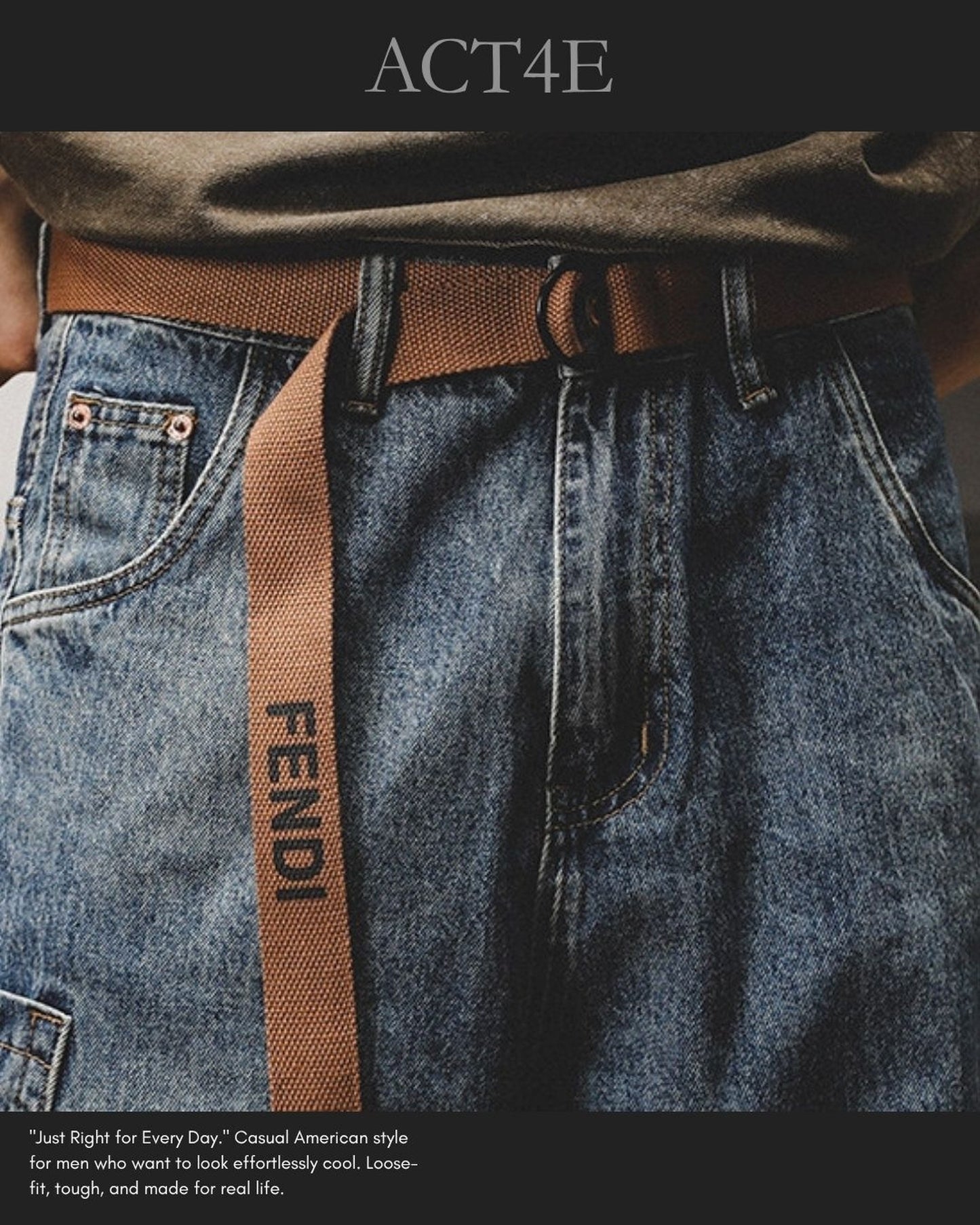 vintage wash relaxed straight denim pants 2color 【ACT0197】