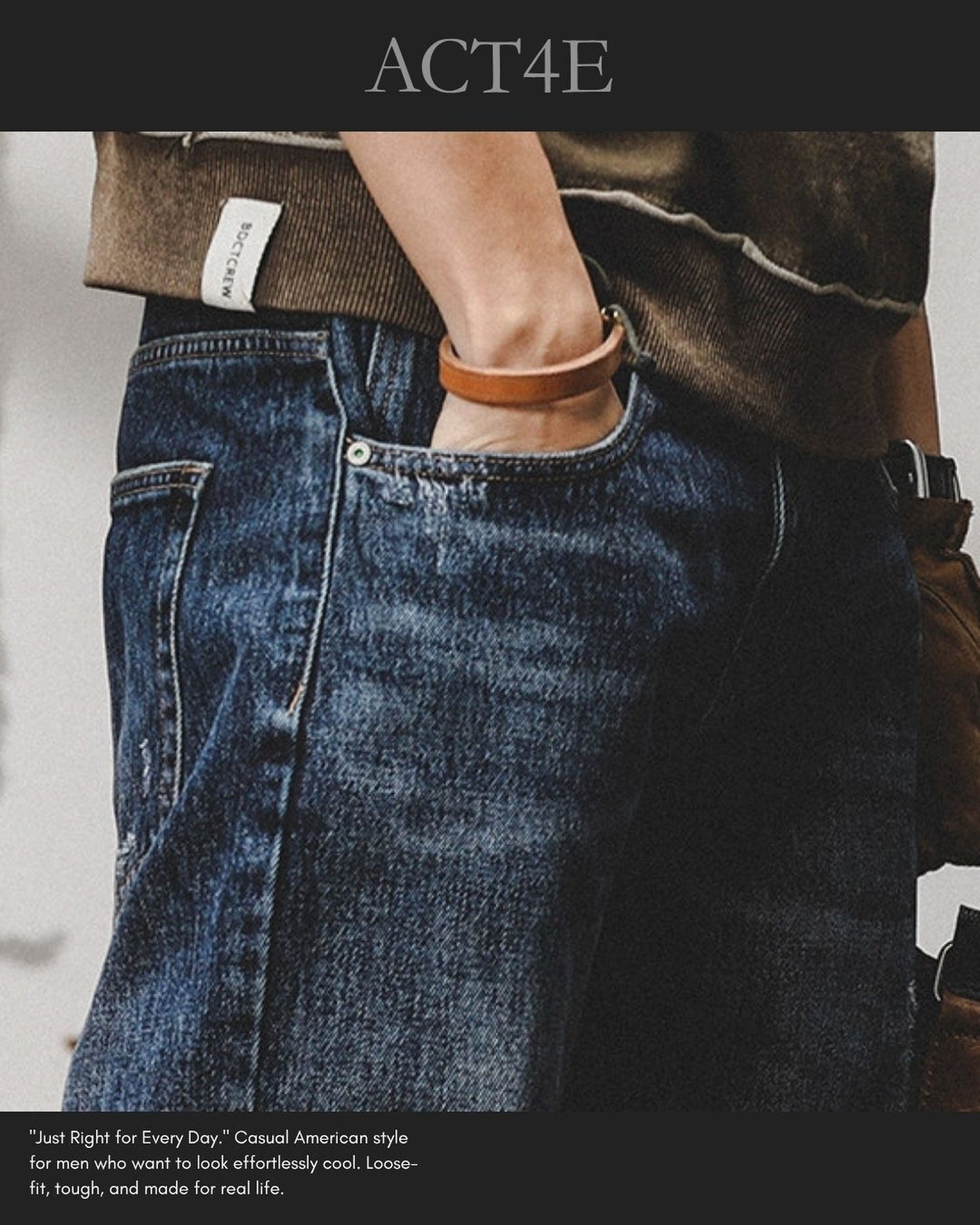 vintage heavy weight classic tapered denim pants 【ACT0210】