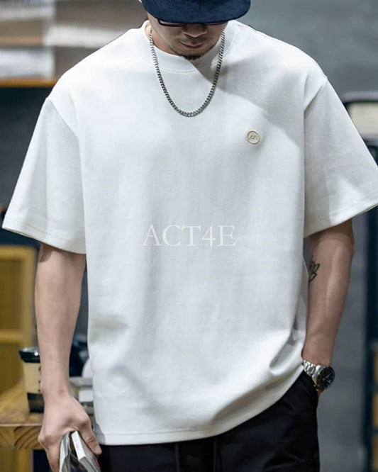 embroidered logo t-shirt 4color 【ACT0027】