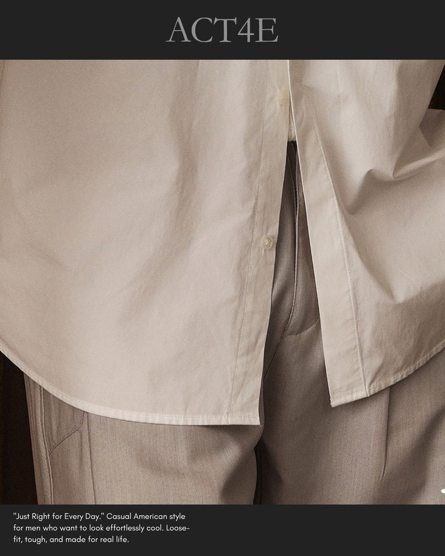 minimalist long-staple short sleeve shirt 【ACT0236】
