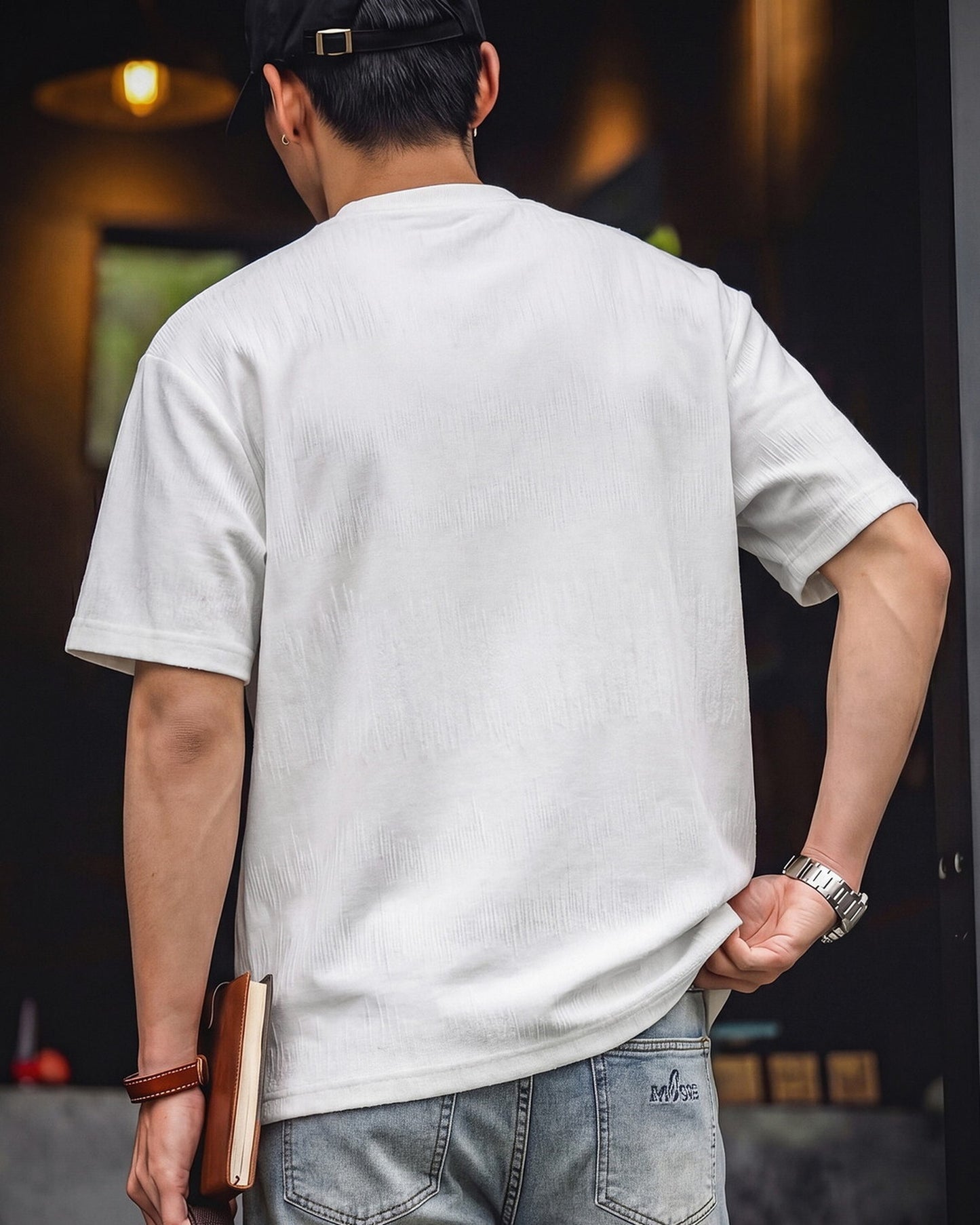 Casual Relaxed Textured Waffle T-Shirt 2color 【ACT0109】