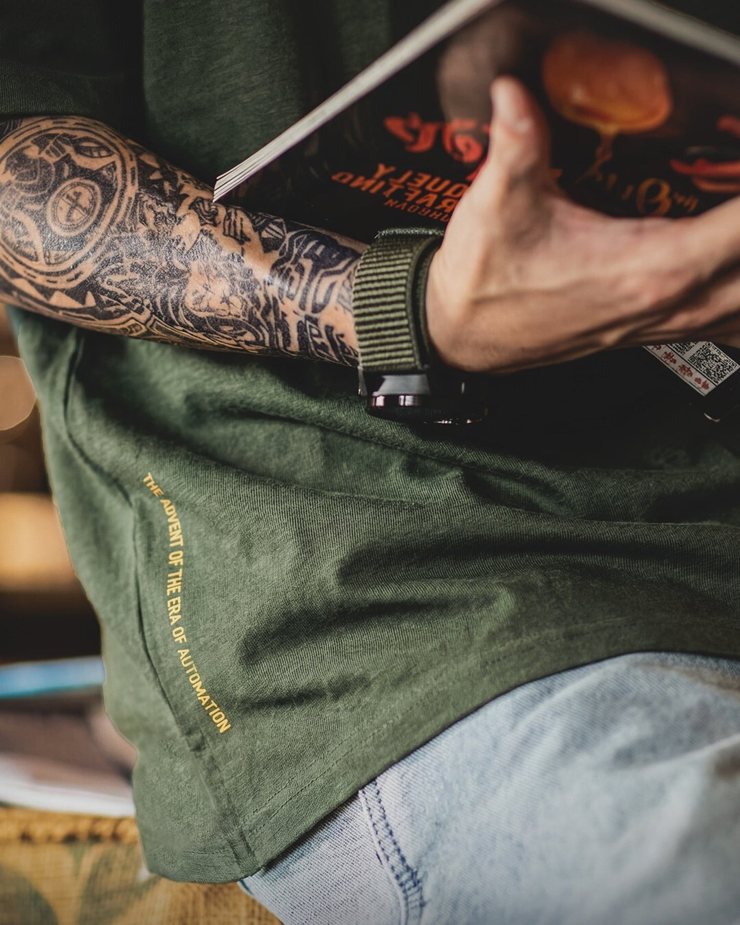 Vintage Slub-Cotton Chest-Pocket Retro T-Shirt 【ACT0096】