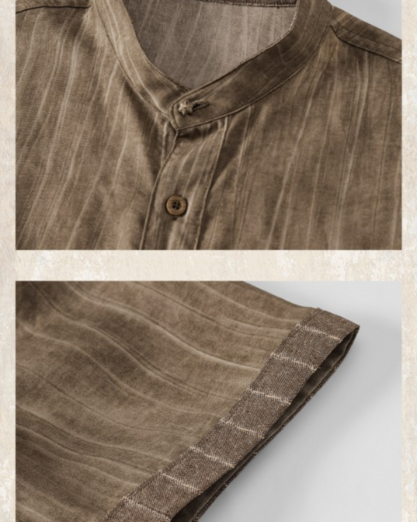 old money style striped short sleeve shirt 【ACT0171】