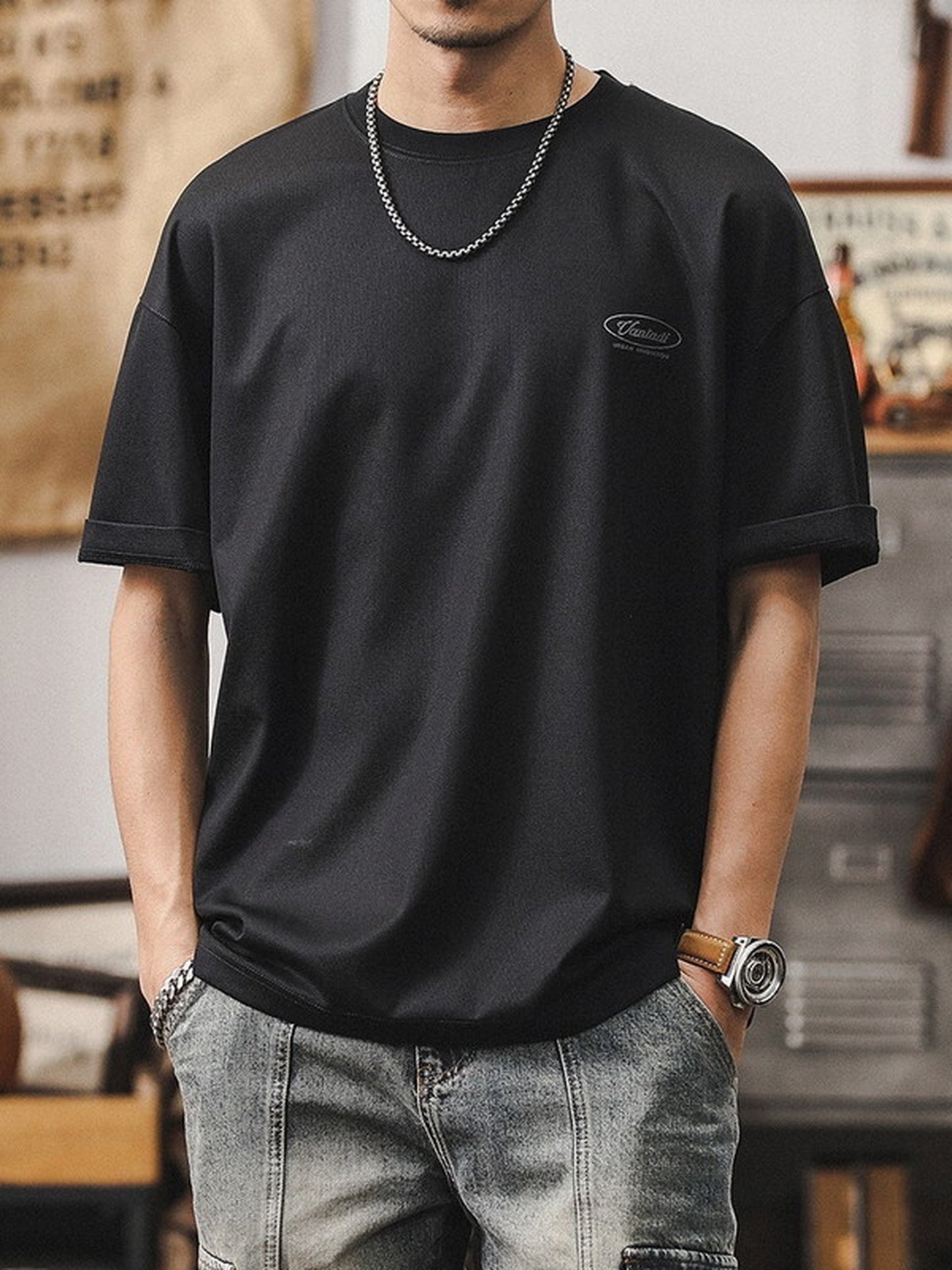 loose-fit ice-silk cooling back-print sports short-sleeve t-shirt 【ACT0253】