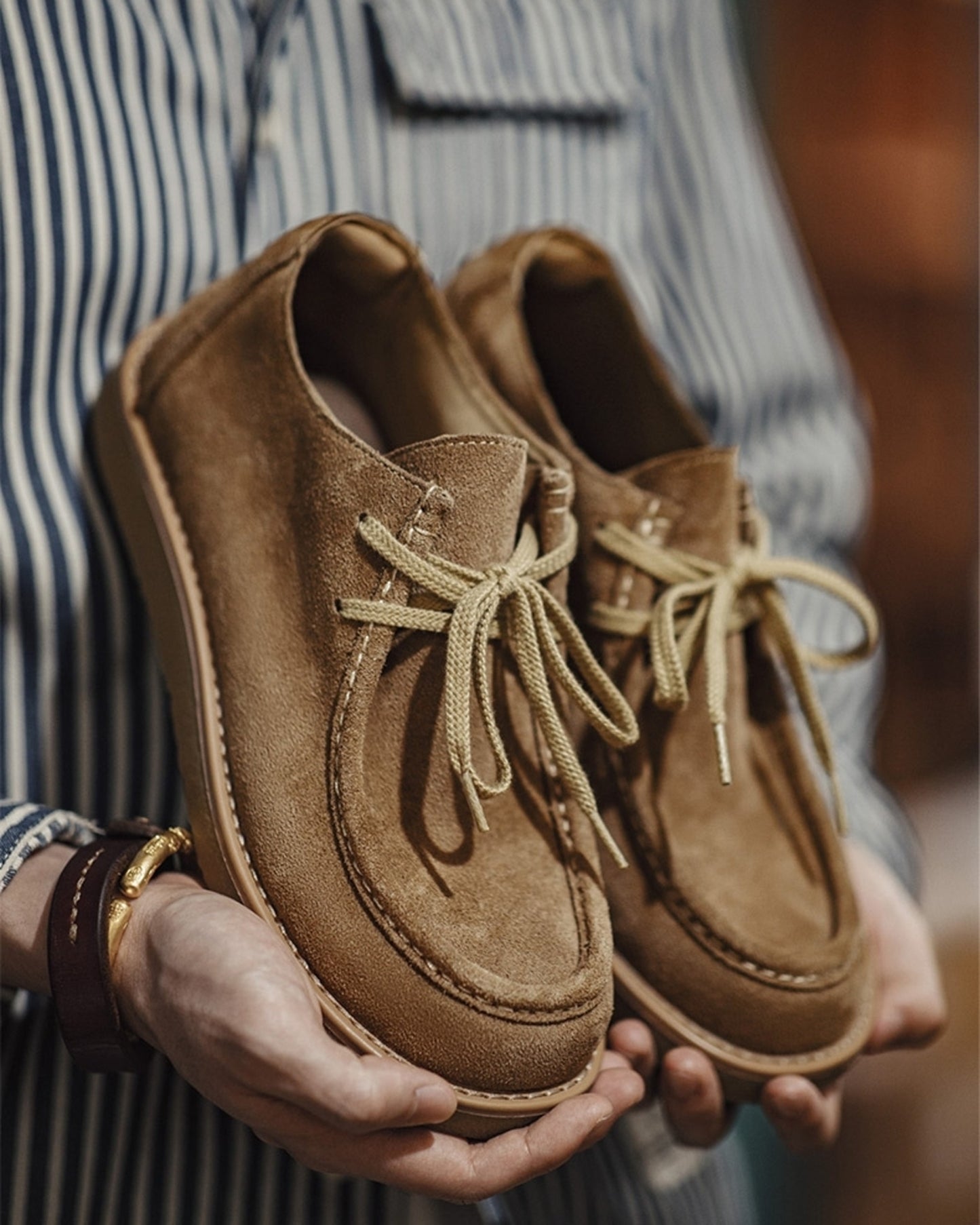 suede-style moccasin wallabee shoes 【ACT0141】