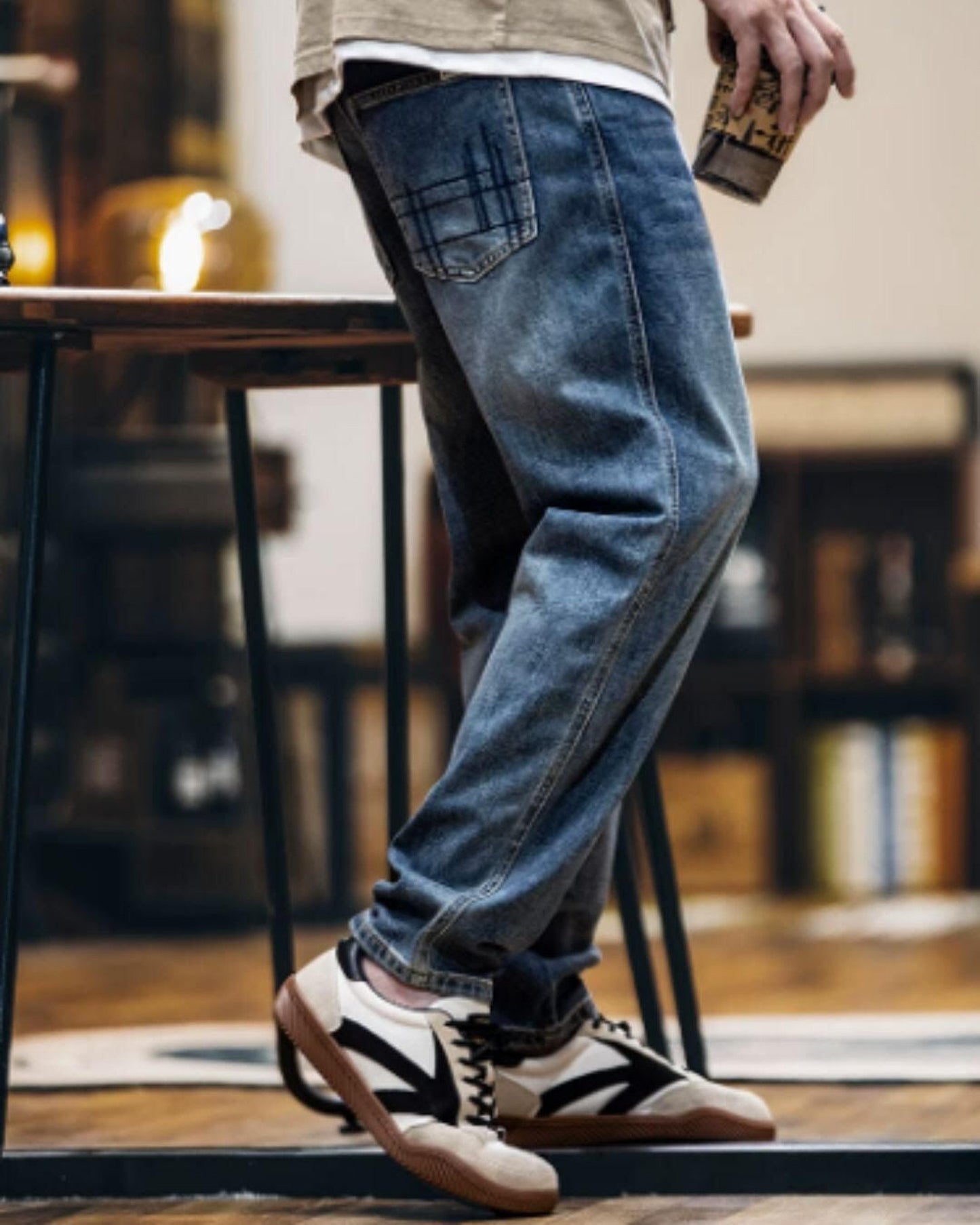 washed tapered denim pants 【ACT0010】