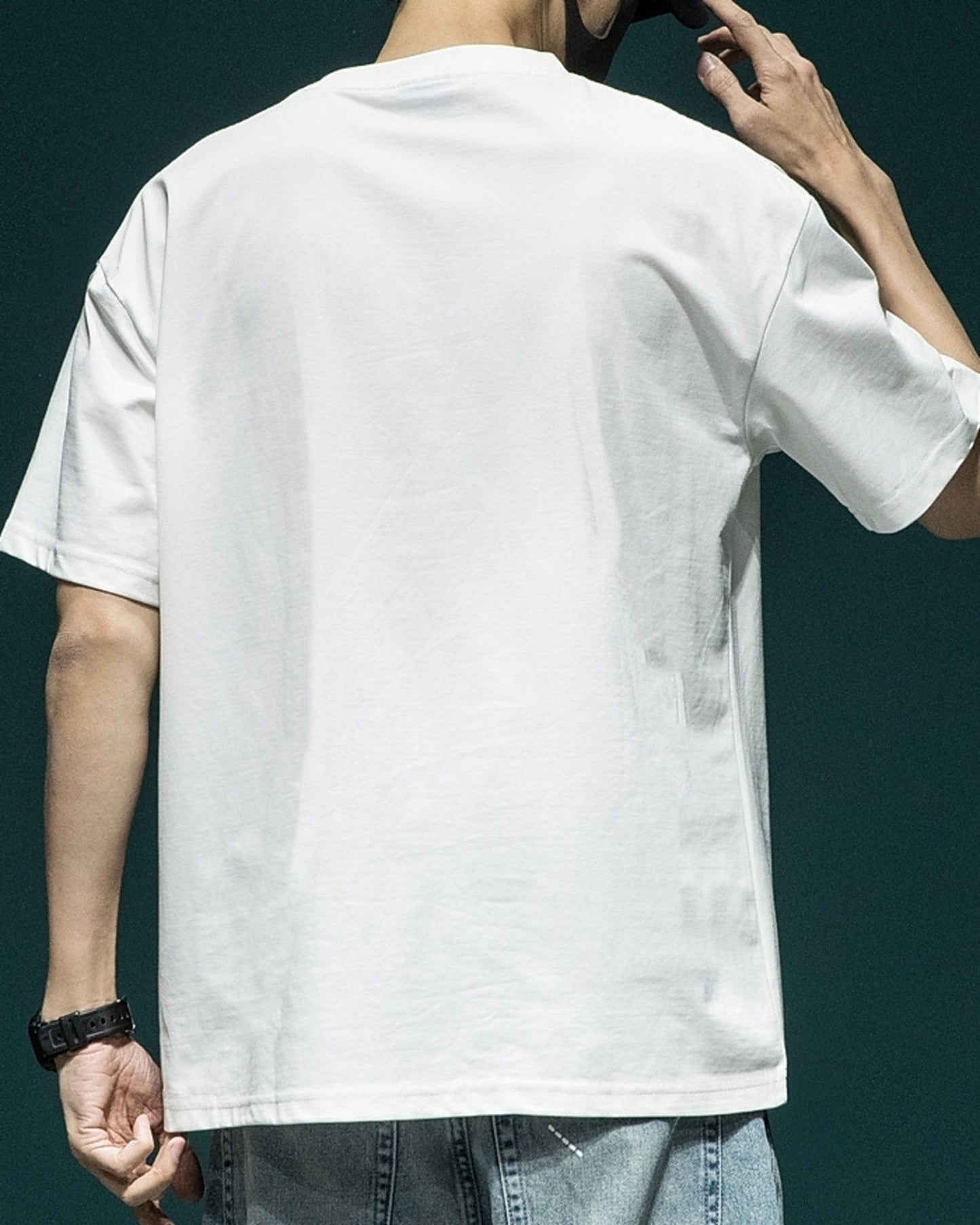 letter embossed short sleeve t-shirt 3color 【ACT0170】