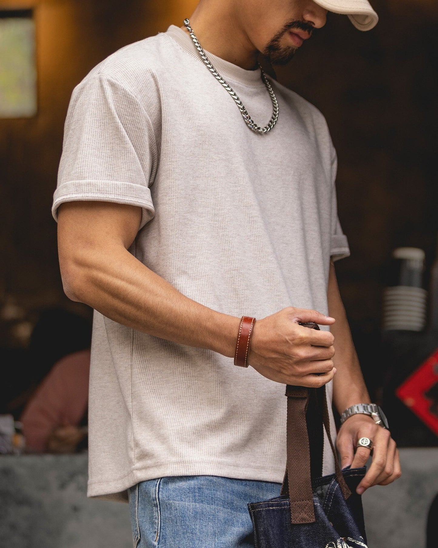 Minimalist Loose Casual Short-Sleeve T-Shirt 2color 【ACT0131】