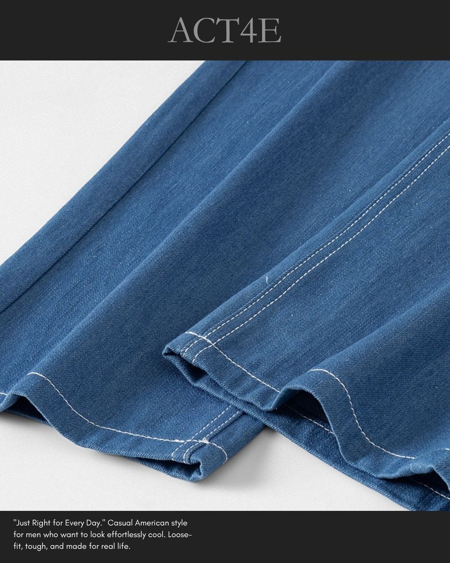 vintage wash straight painter denim pants 【ACT0220】