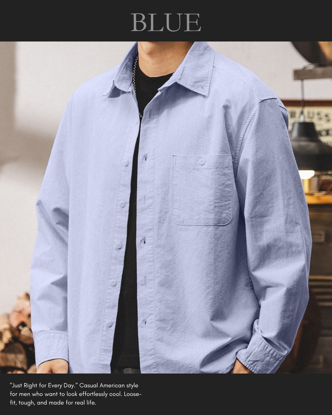 【M-4XL】loose oxford long sleeve shirt 【ACT0303】