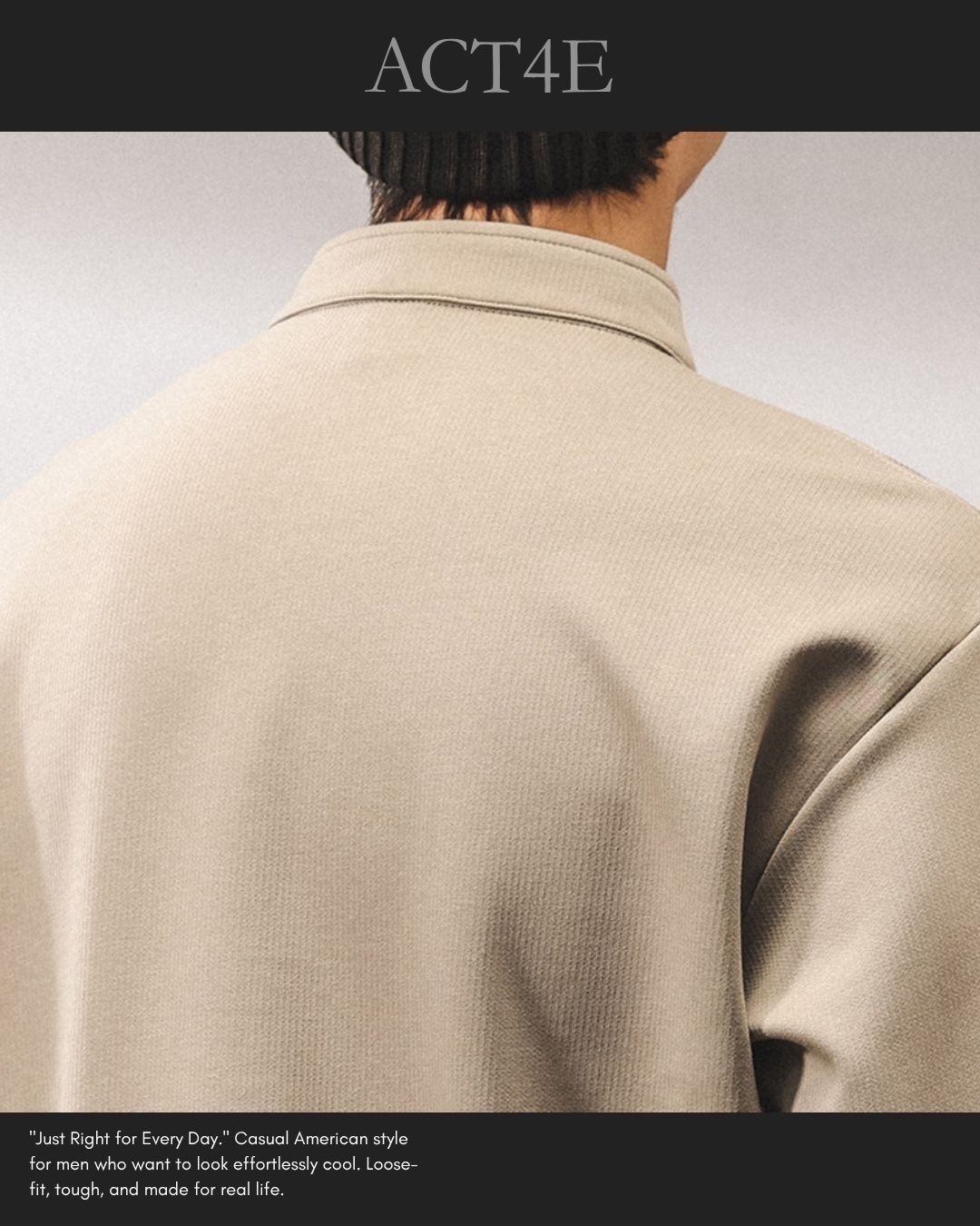 【M-4XL】retro henley neck panel sweatshirt 【ACT0265】
