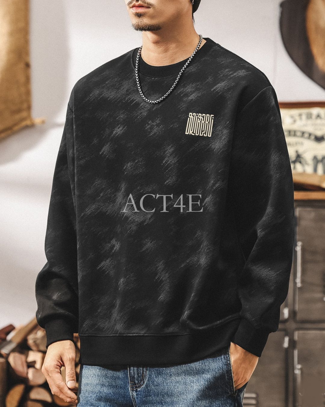 【M-4XL】vintage tie dye printed sweatshirt 【ACT0266】