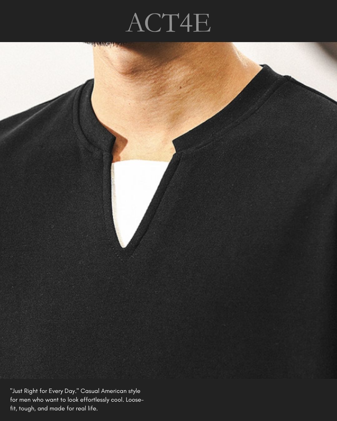 【M-4XL】layered v-neck long sleeve sweatshirt 【ACT0247】
