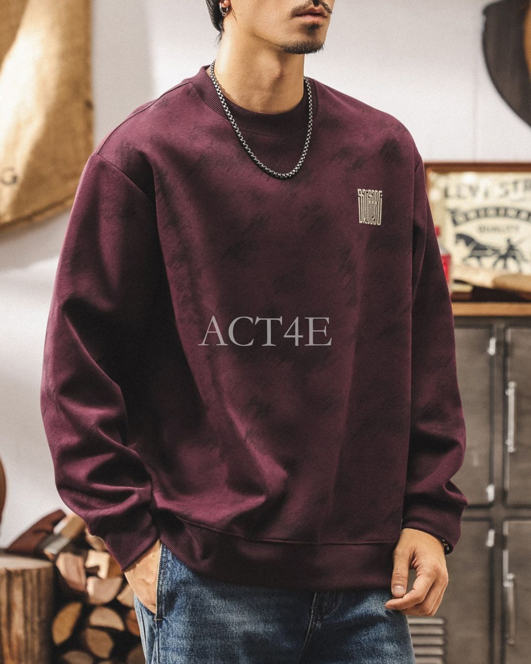 【M-4XL】vintage tie dye printed sweatshirt 【ACT0266】