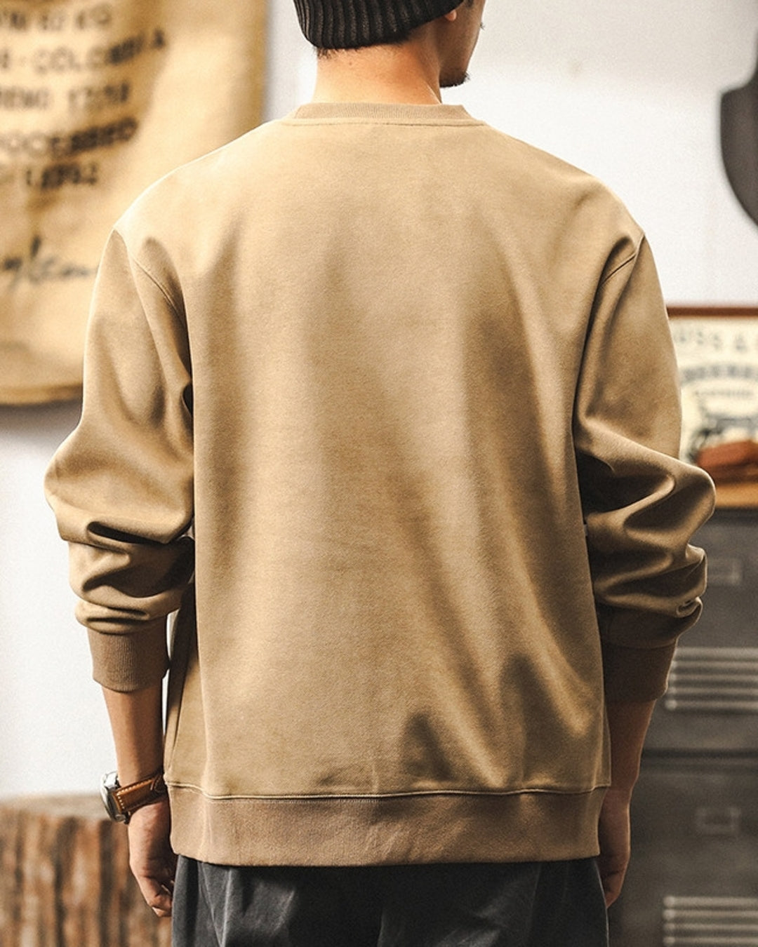 【S-4XL】minimalist front logo loose sweatshirt 【ACT0258】