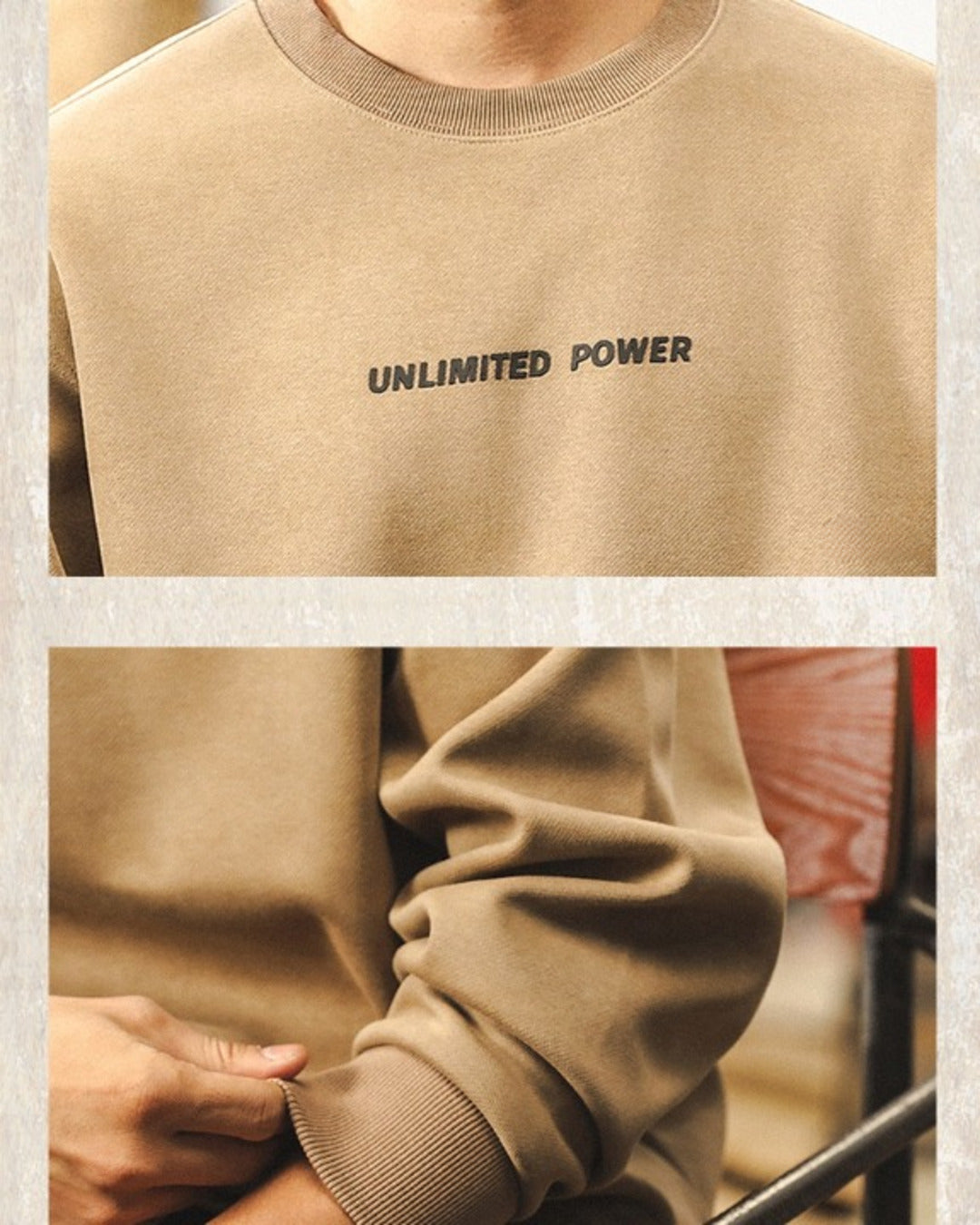 【S-4XL】minimalist front logo loose sweatshirt 【ACT0258】