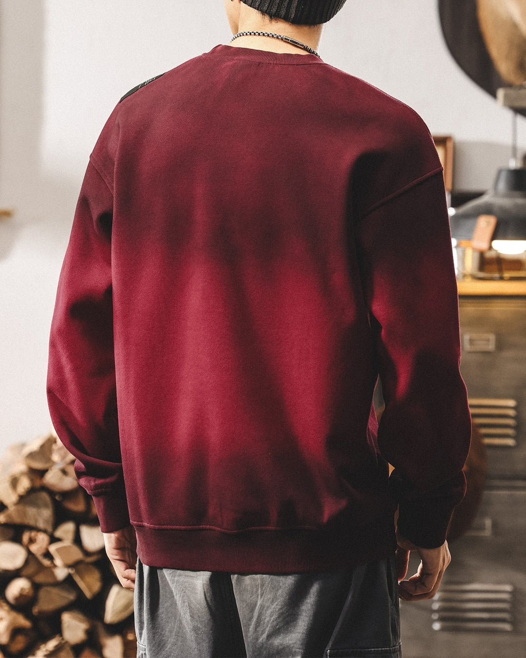 【S-4XL】loose fit vintage crewneck sweatshirt 【ACT0260】