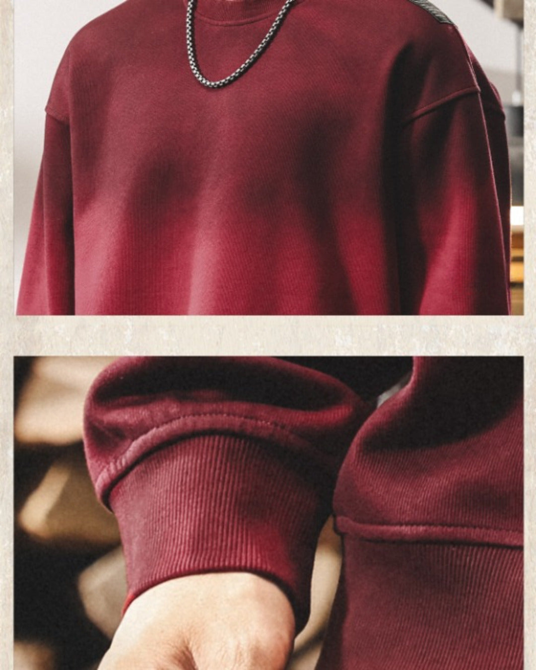【S-4XL】loose fit vintage crewneck sweatshirt 【ACT0260】