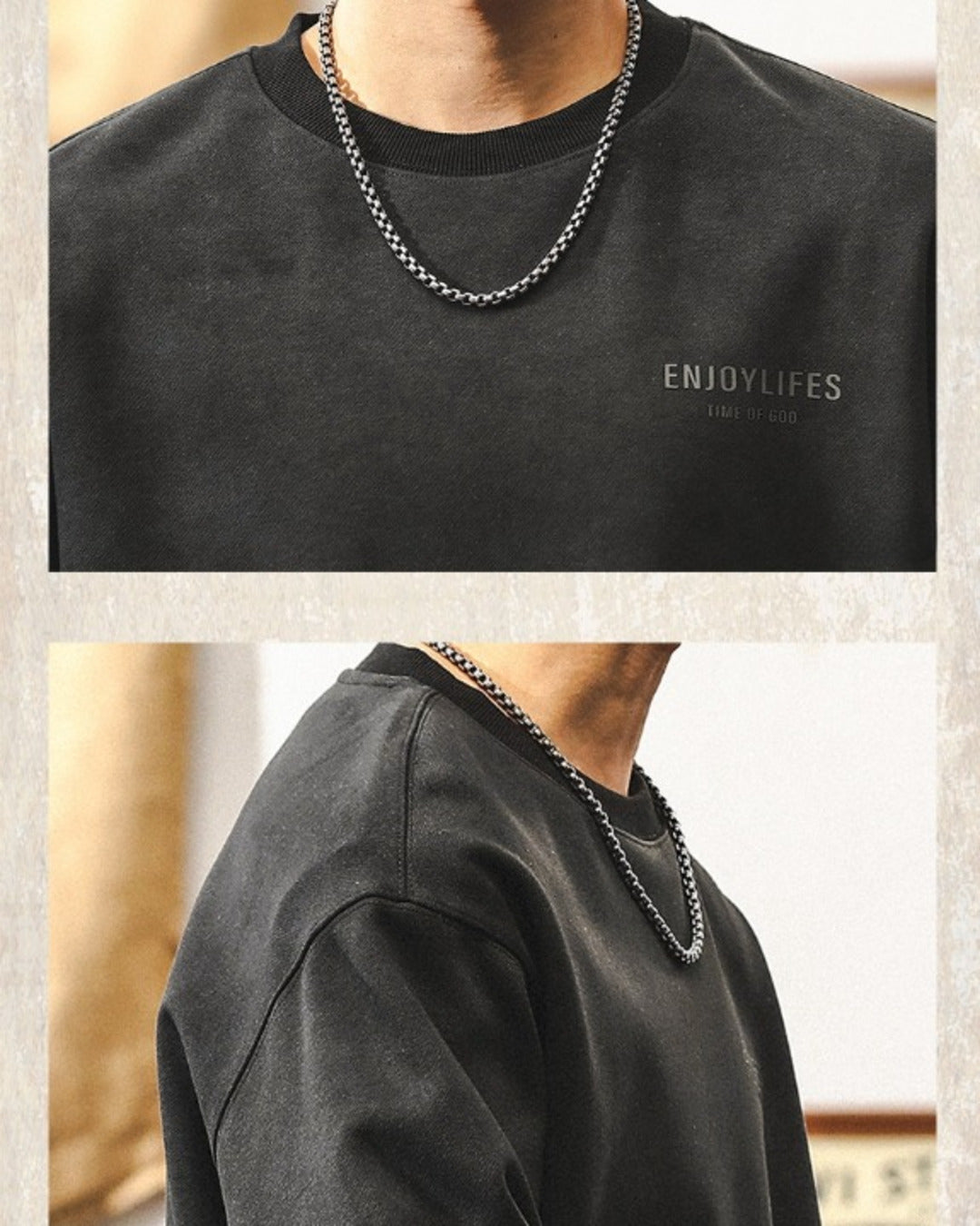 【S-4XL】relaxed fit chest logo sweatshirt 【ACT0261】