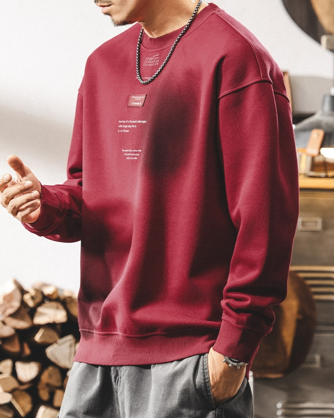 【S-4XL】vintage relaxed graphic crewneck sweatshirt 【ACT0262】