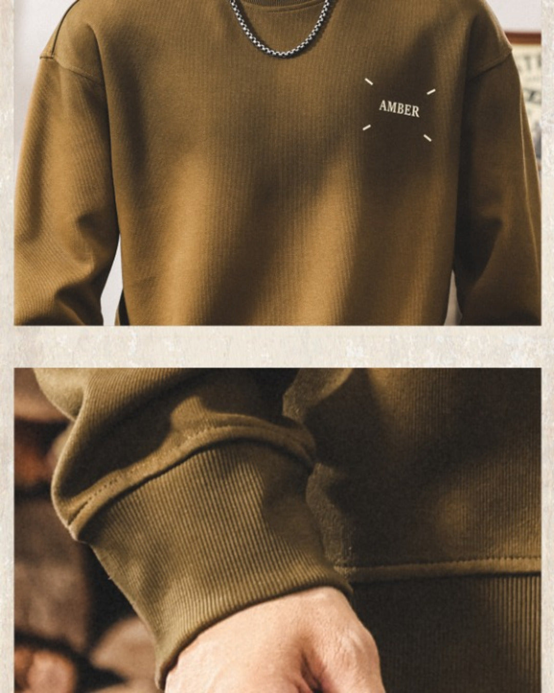 【S-4XL】relaxed fit chest print sweatshirt 【ACT0263】