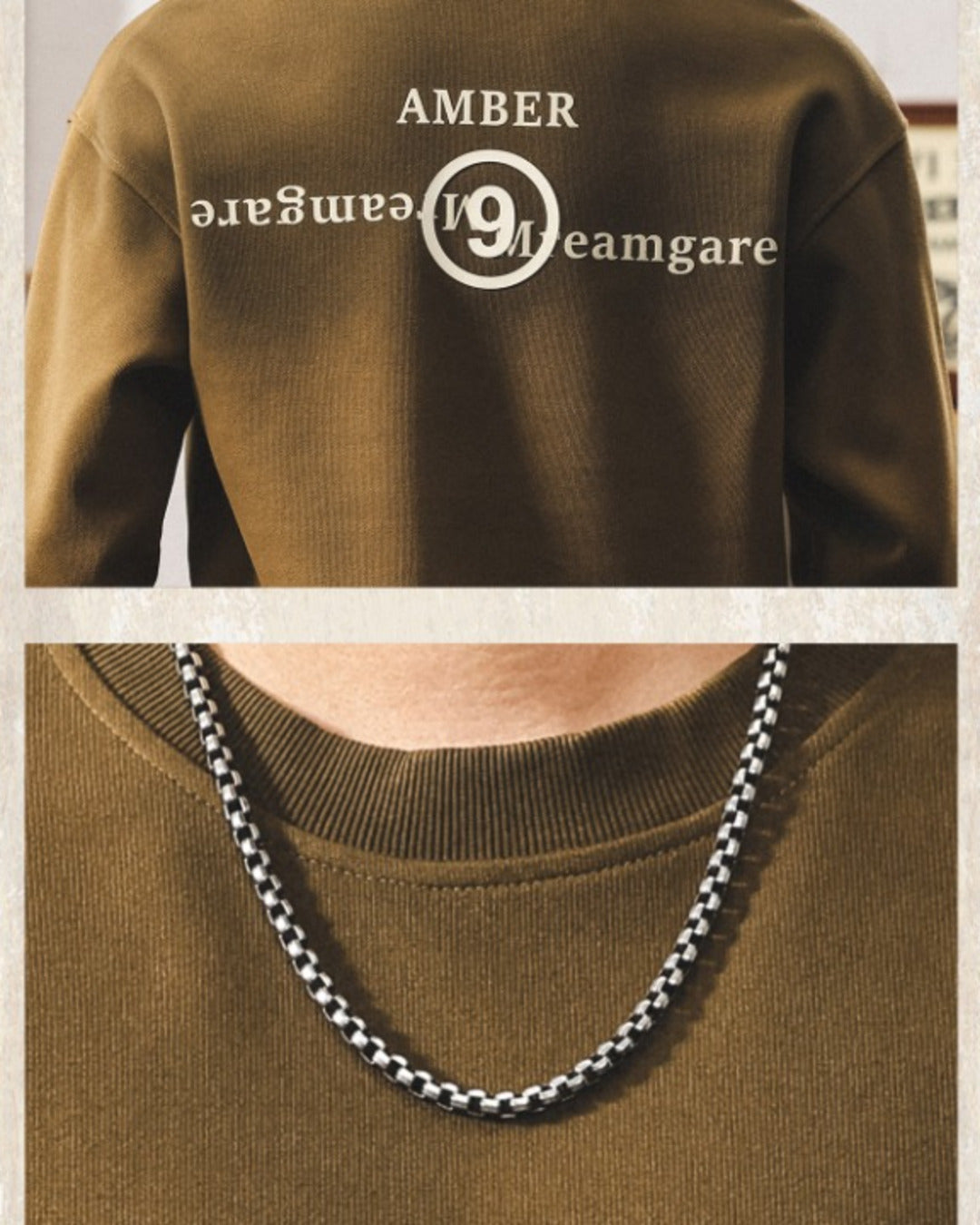 【S-4XL】relaxed fit chest print sweatshirt 【ACT0263】
