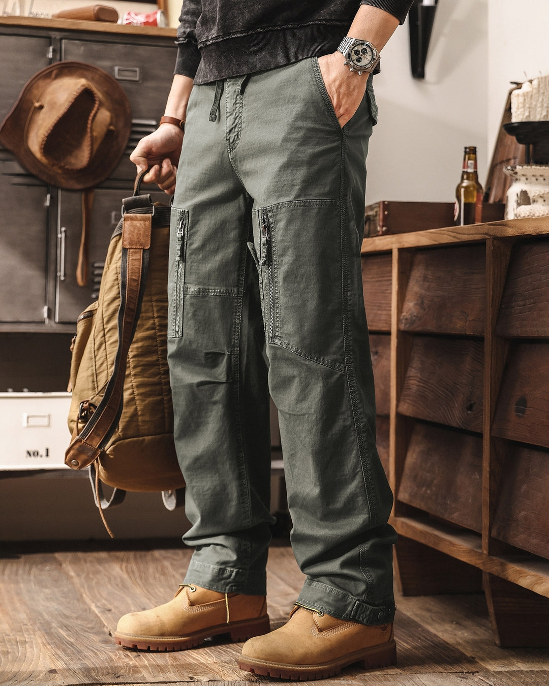 【28-38】straight fit tactical cargo pants 【ACT0272】