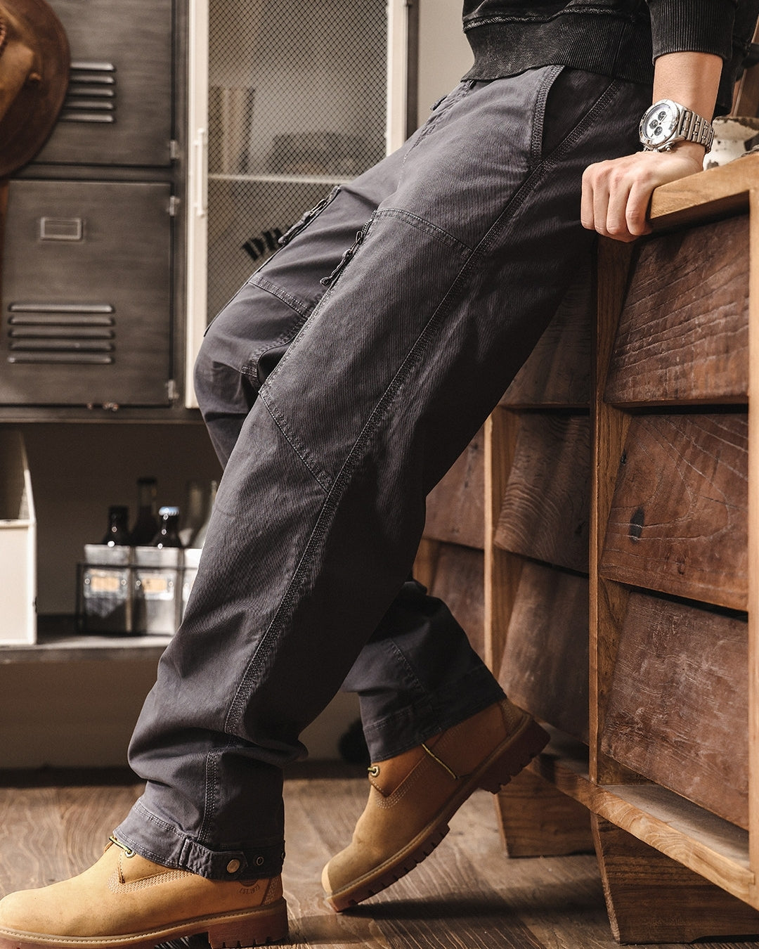 【28-38】straight fit tactical cargo pants 【ACT0272】