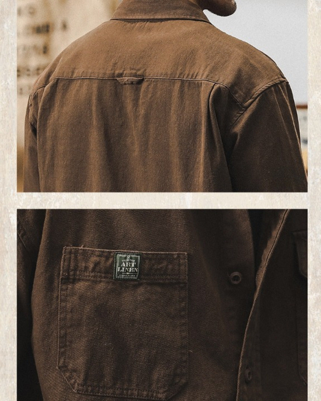 【M-4XL】heavyweight workwear casual long shirt 【ACT0298】