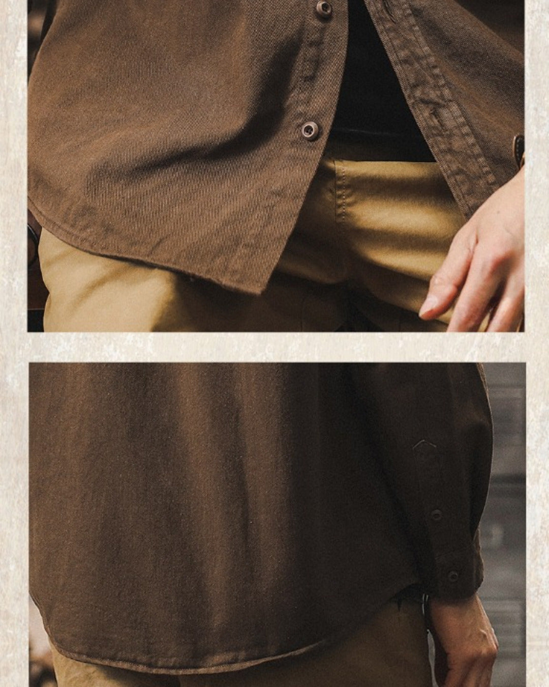 【M-4XL】heavyweight workwear casual long shirt 【ACT0298】