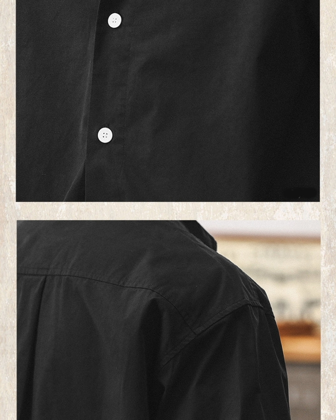 【M-4XL】basic cotton long sleeve shirt 【ACT0300】