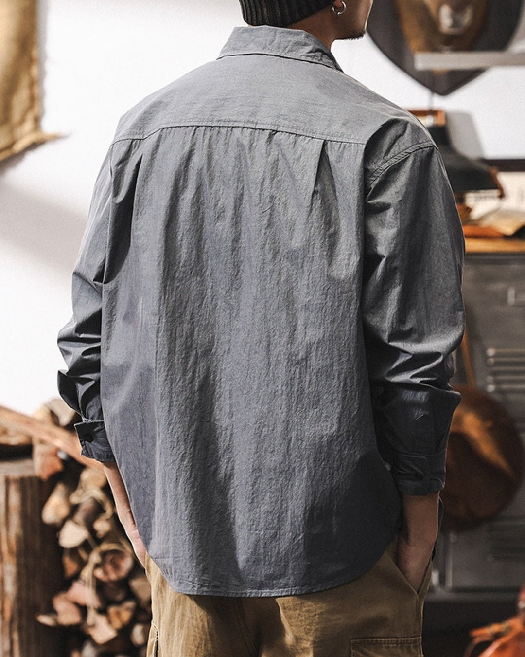【M-4XL】outdoor casual work long shirt 【ACT0301】