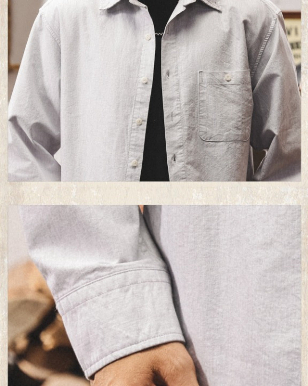 【M-4XL】loose oxford long sleeve shirt 【ACT0303】