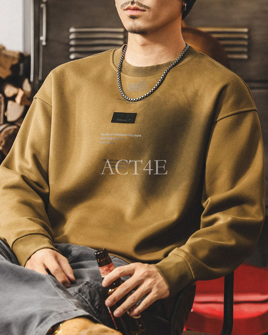 【S-4XL】vintage relaxed graphic crewneck sweatshirt 【ACT0262】