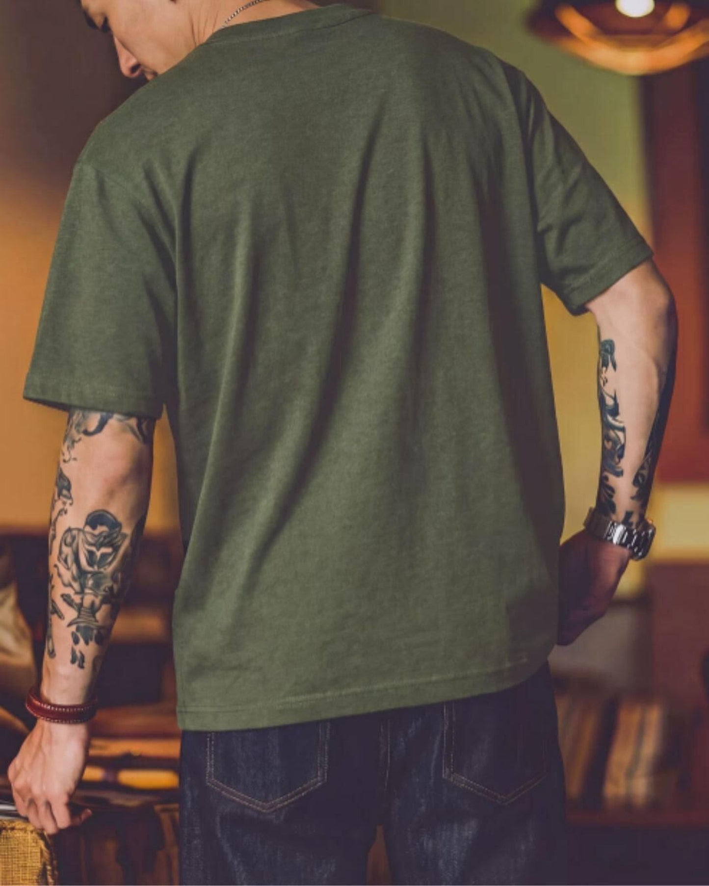 chest pocket button t-shirt 【ACT0039】