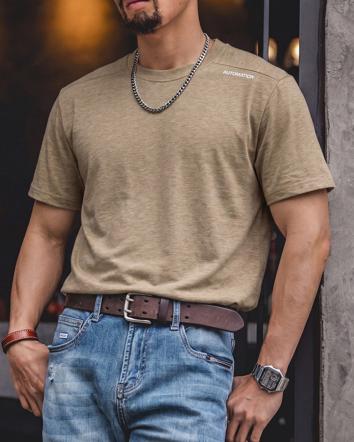 Shoulder-Print Casual Loose T-Shirt 【ACT0083】