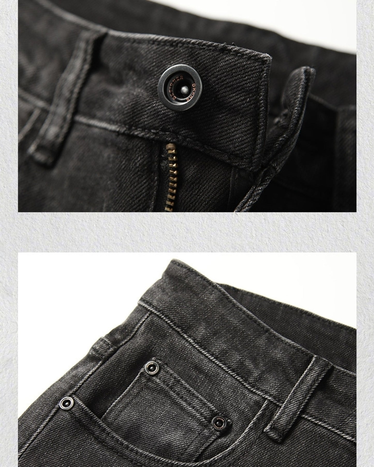 vintage heavy weight loose straight denim pants 2color 【ACT0224】