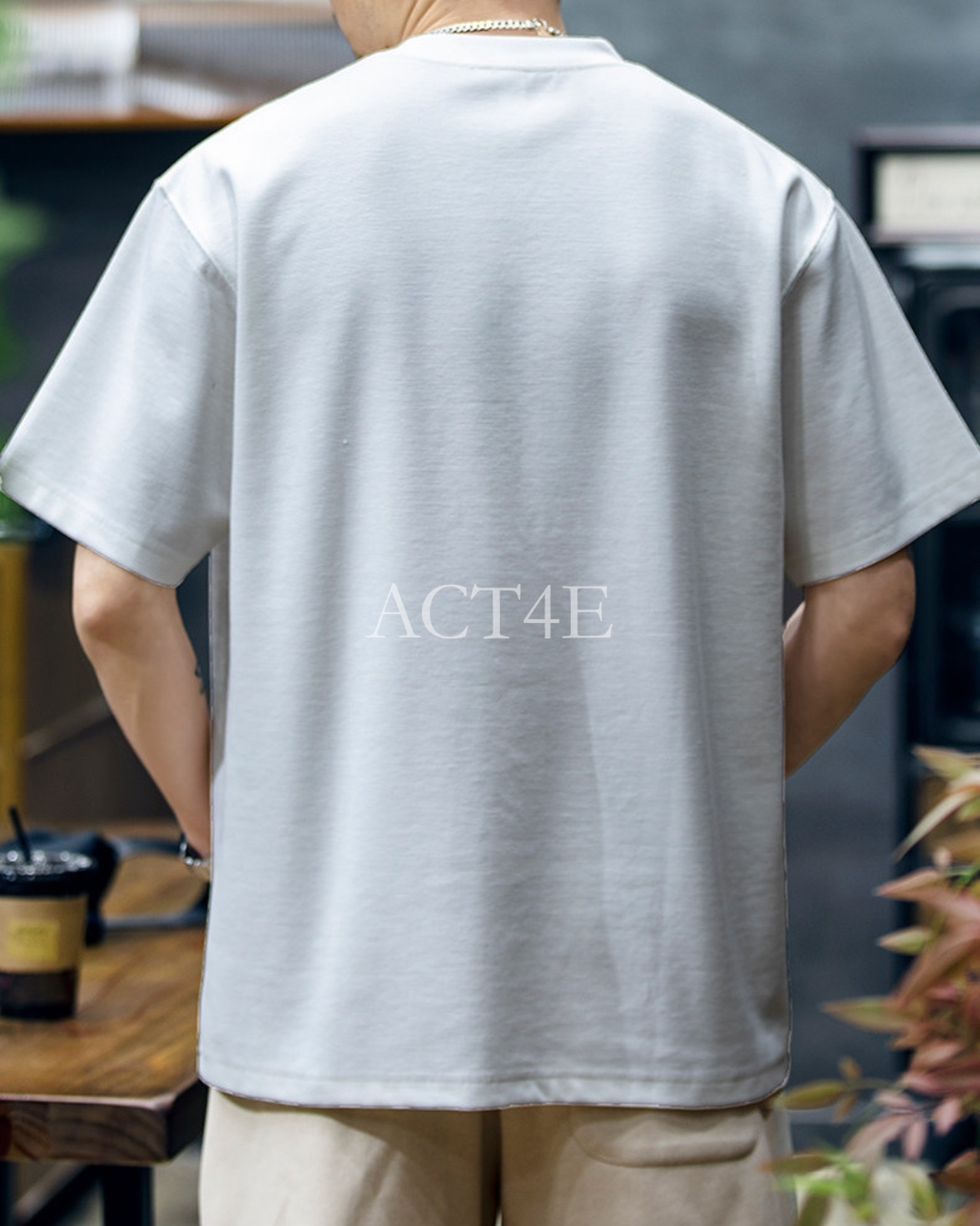 sloth embroidered pocket short sleeve t-shirt 2color 【ACT0159】