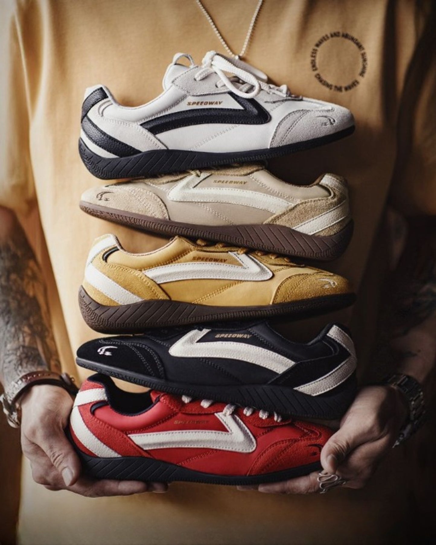 vintage low-top sneakers 2color 【ACT0146】