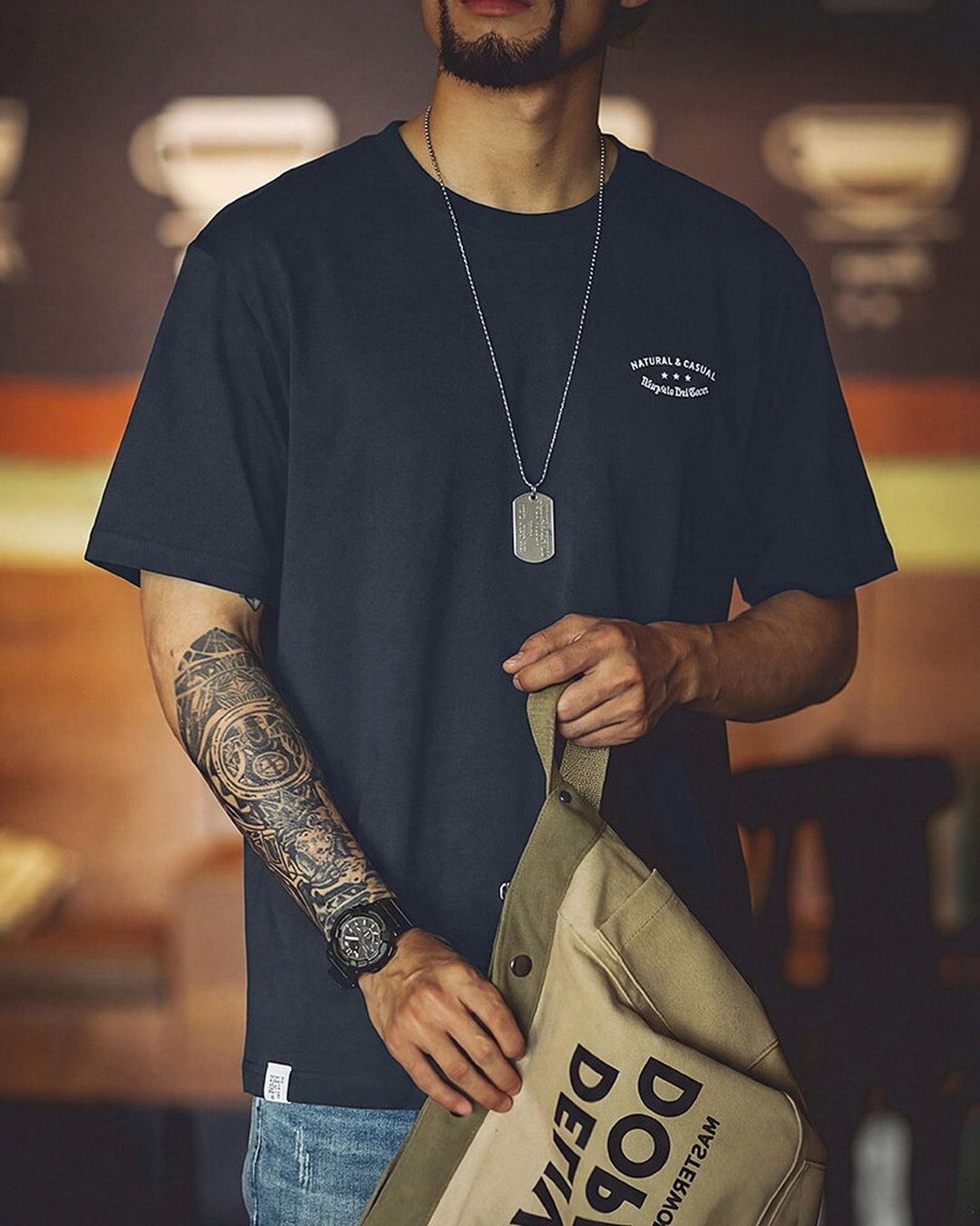 Minimalist Fit Graphic Print Relaxed Heavyweight T-Shirt 【ACT0114】