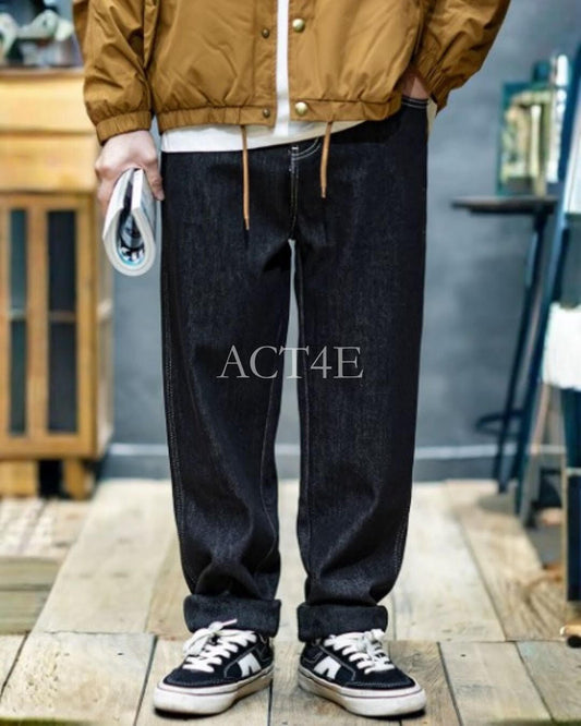 vintage straight denim pants 2color 【ACT0011】