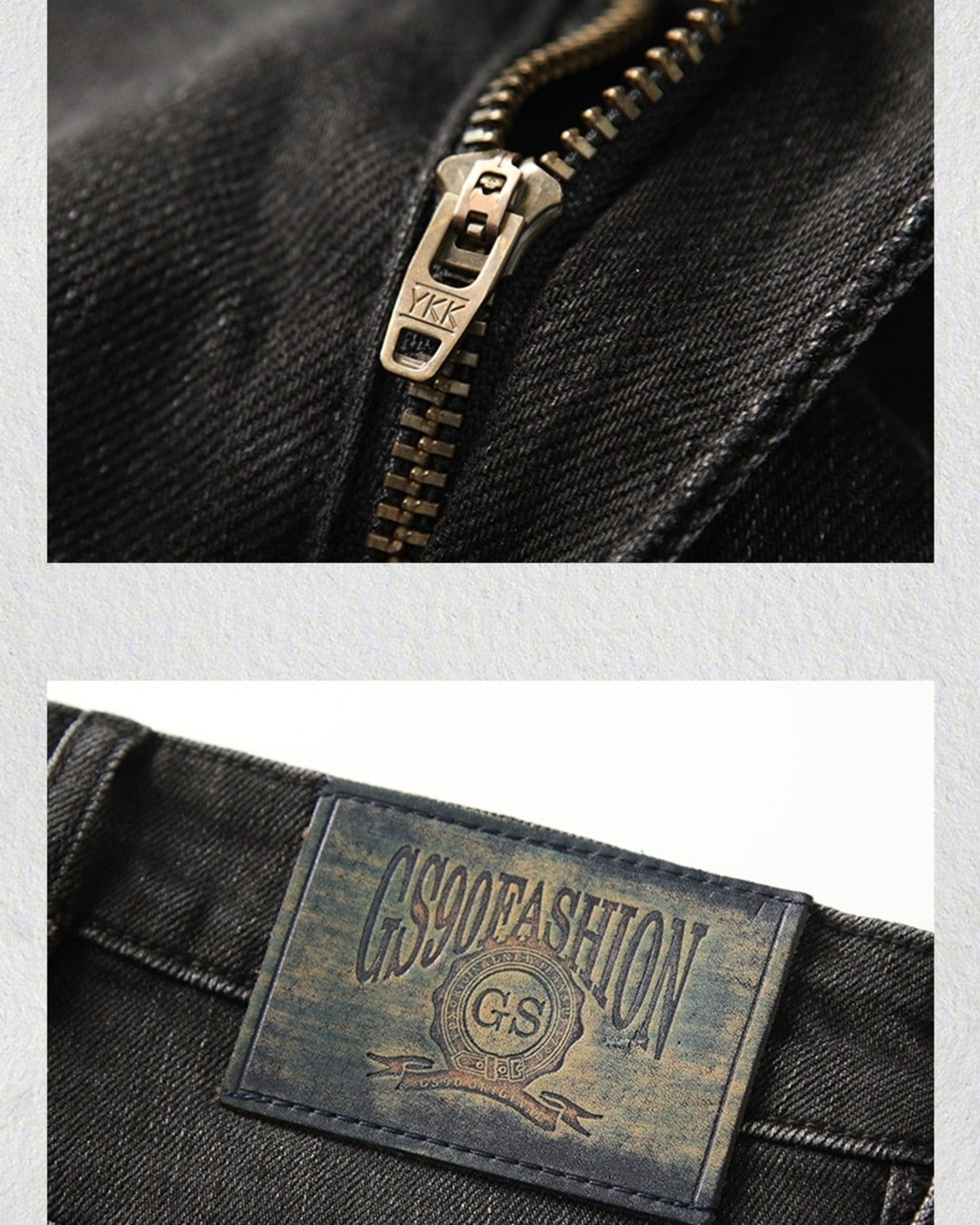 vintage heavy weight loose straight denim pants 2color 【ACT0224】