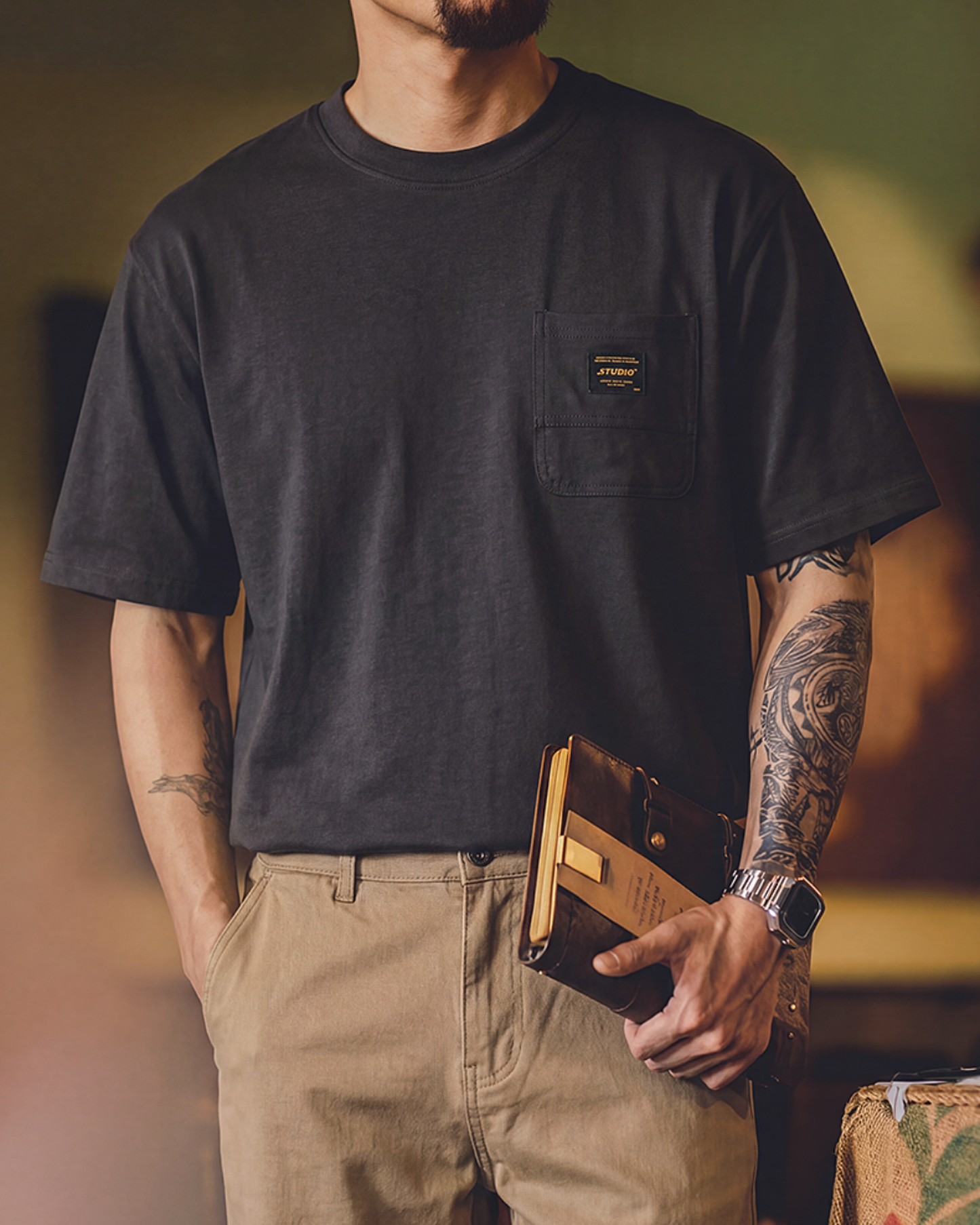 Vintage distress graphic wash t-shirt 【ACT0068】