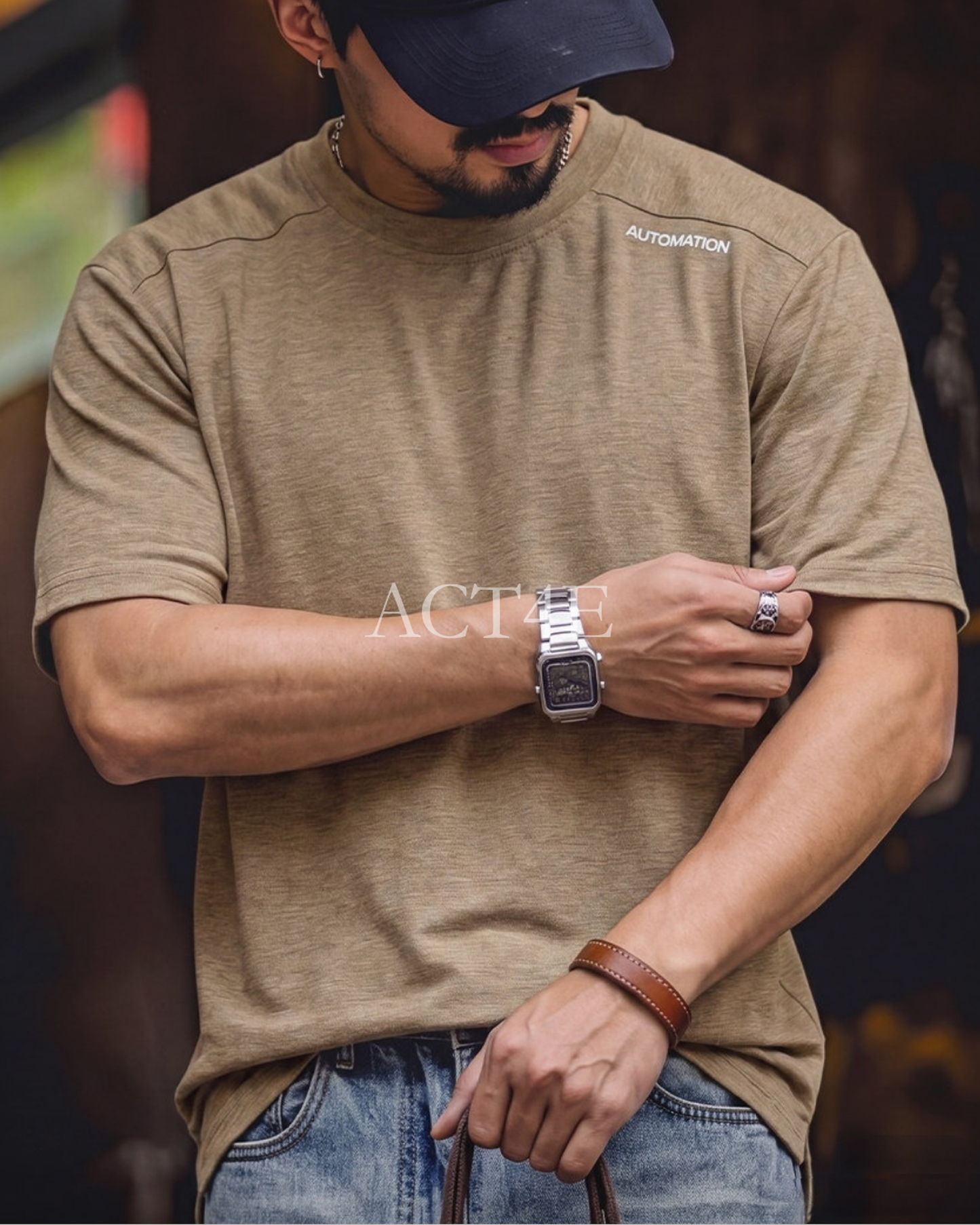Shoulder-Print Casual Loose T-Shirt 【ACT0083】