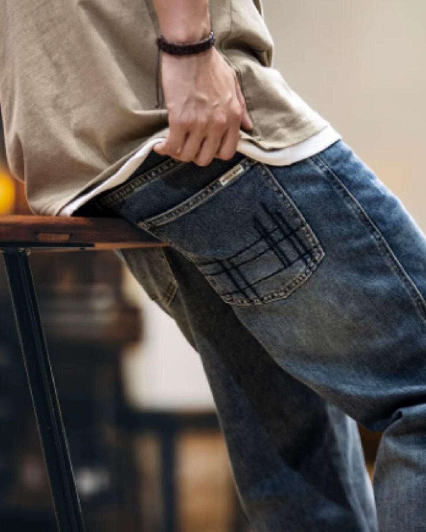 washed tapered denim pants 【ACT0010】