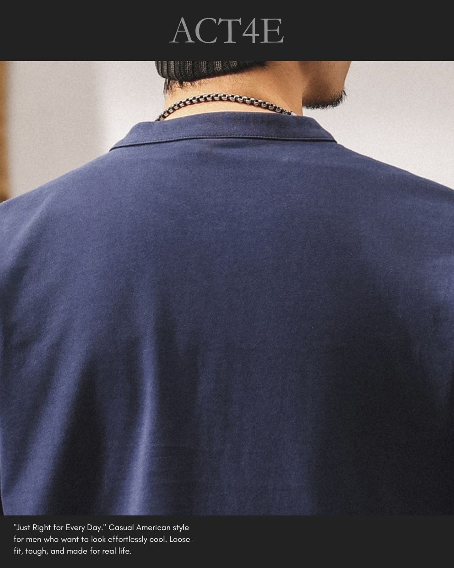 henley neck long sleeve t-shirt 5color 【ACT0244】