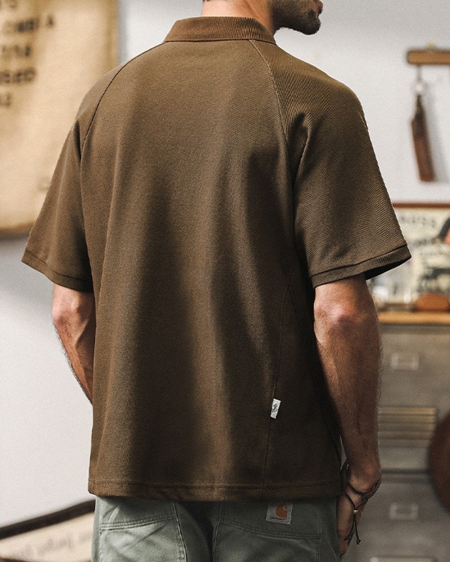 heavy chinese collar polo shirt 3color 【ACT0238】
