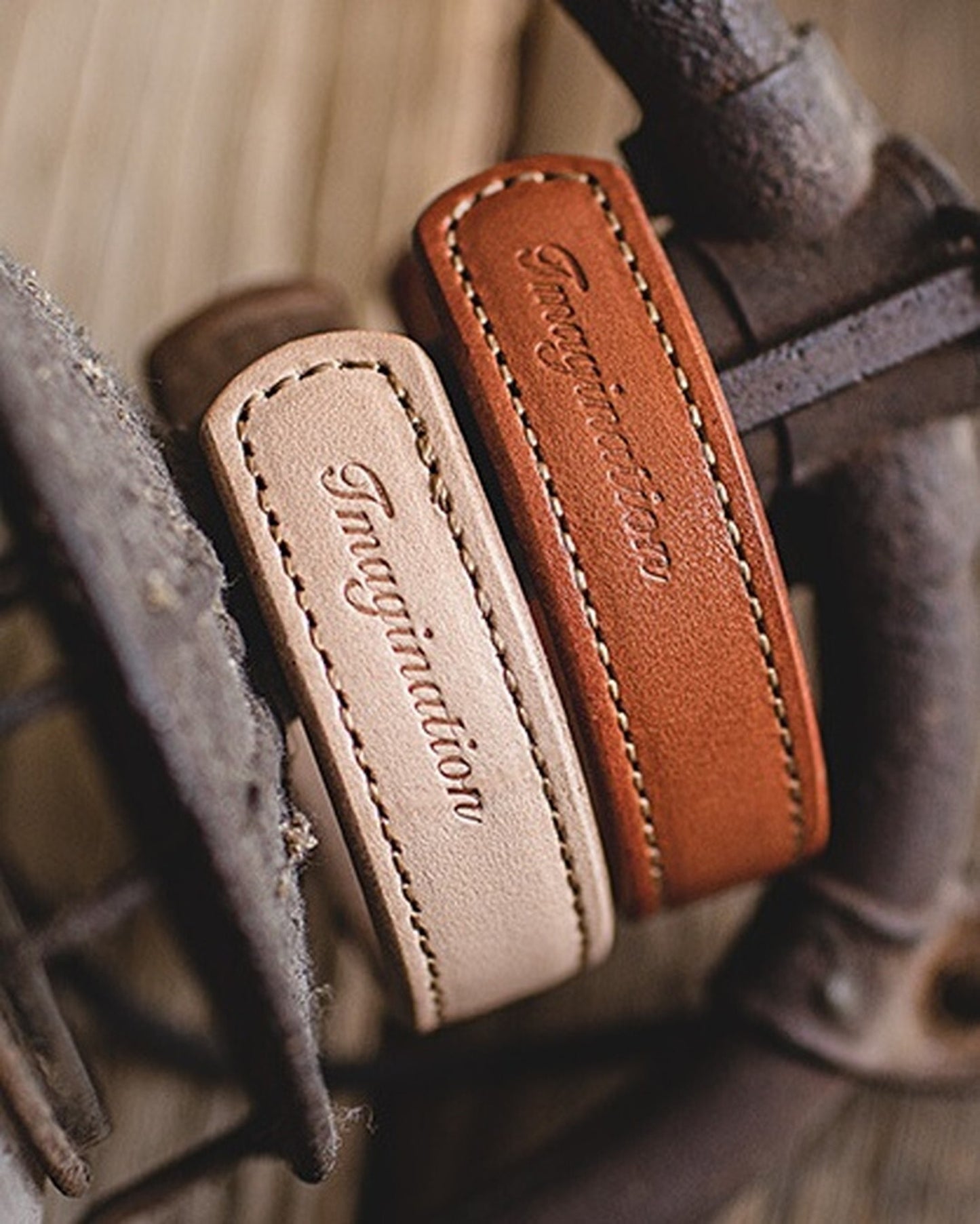 Genuine-Leather Embossed Casual Bracelet 【ACT0135】