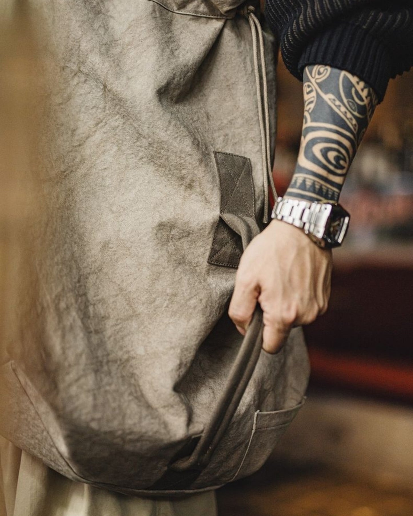 vintage canvas parachute shoulder bag 【ACT0143】