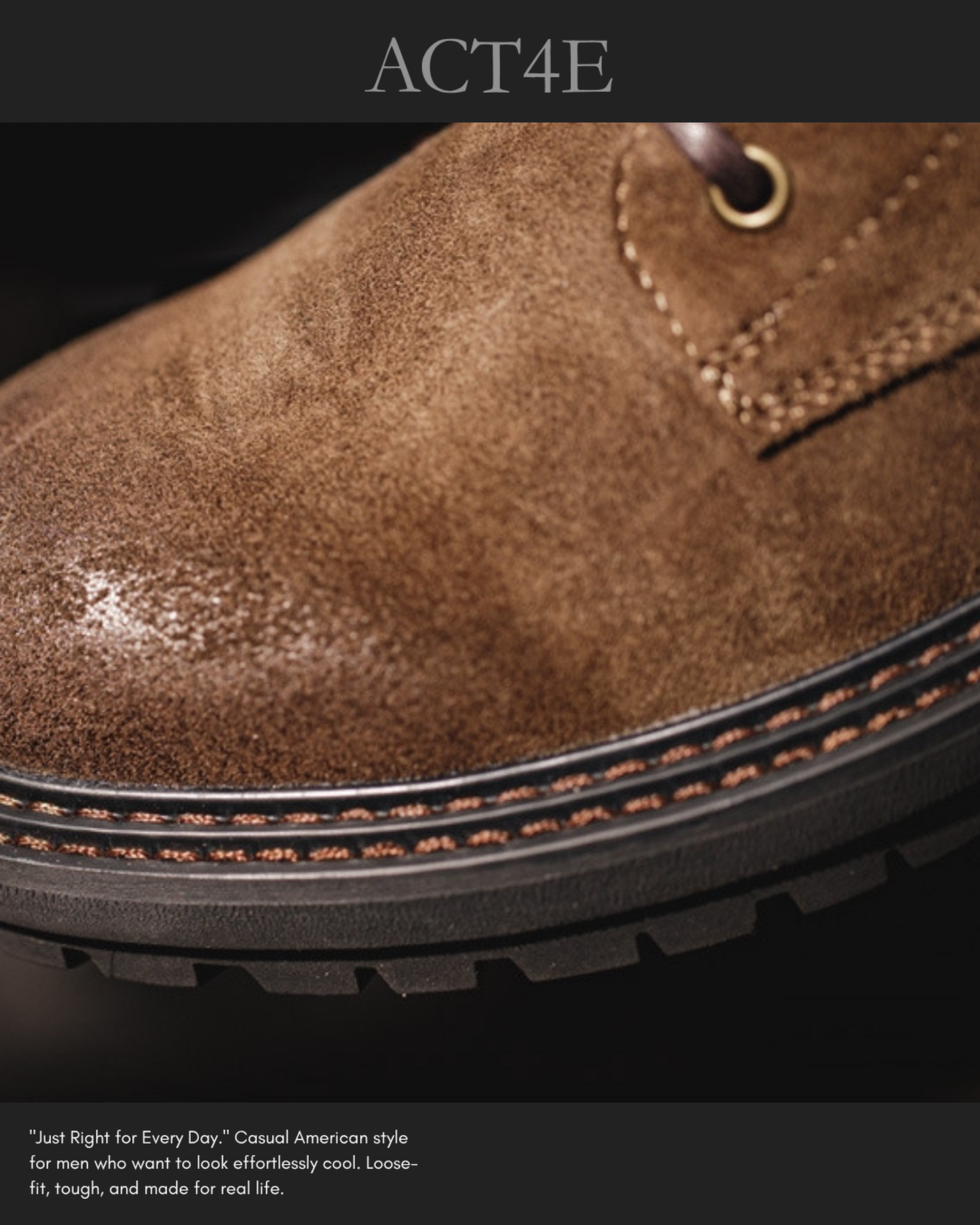 leather lace-up retro short-boots 【ACT0139】